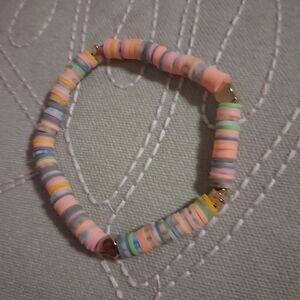 Pastel Multicolor Heishi Bead Bracelet